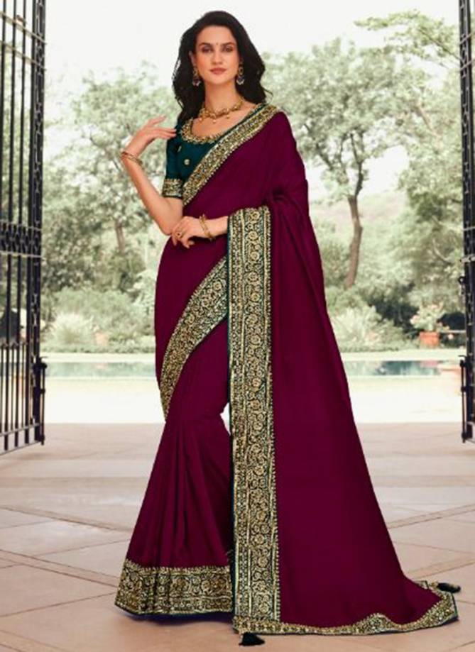 Kavira Vol 4 New Latest Designer Ethnic Wear Vichitra With Bluming Saree Collection